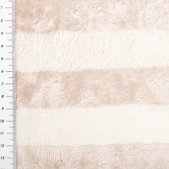 Frottee Stoff Baumwolle Bambus Streifen ecru beige-grau 150cm