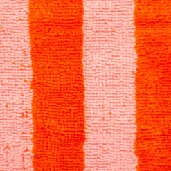Frottee Stoff Baumwolle Bambus Streifen orange rosa 300g/qm 150cm