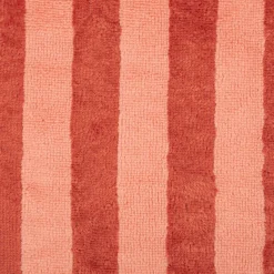 Frottee Stoff Baumwolle Bambus Streifen paprika rot 150cm