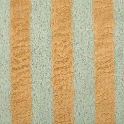 Frottee Stoff Baumwolle Bambus Streifen grün beige 150cm