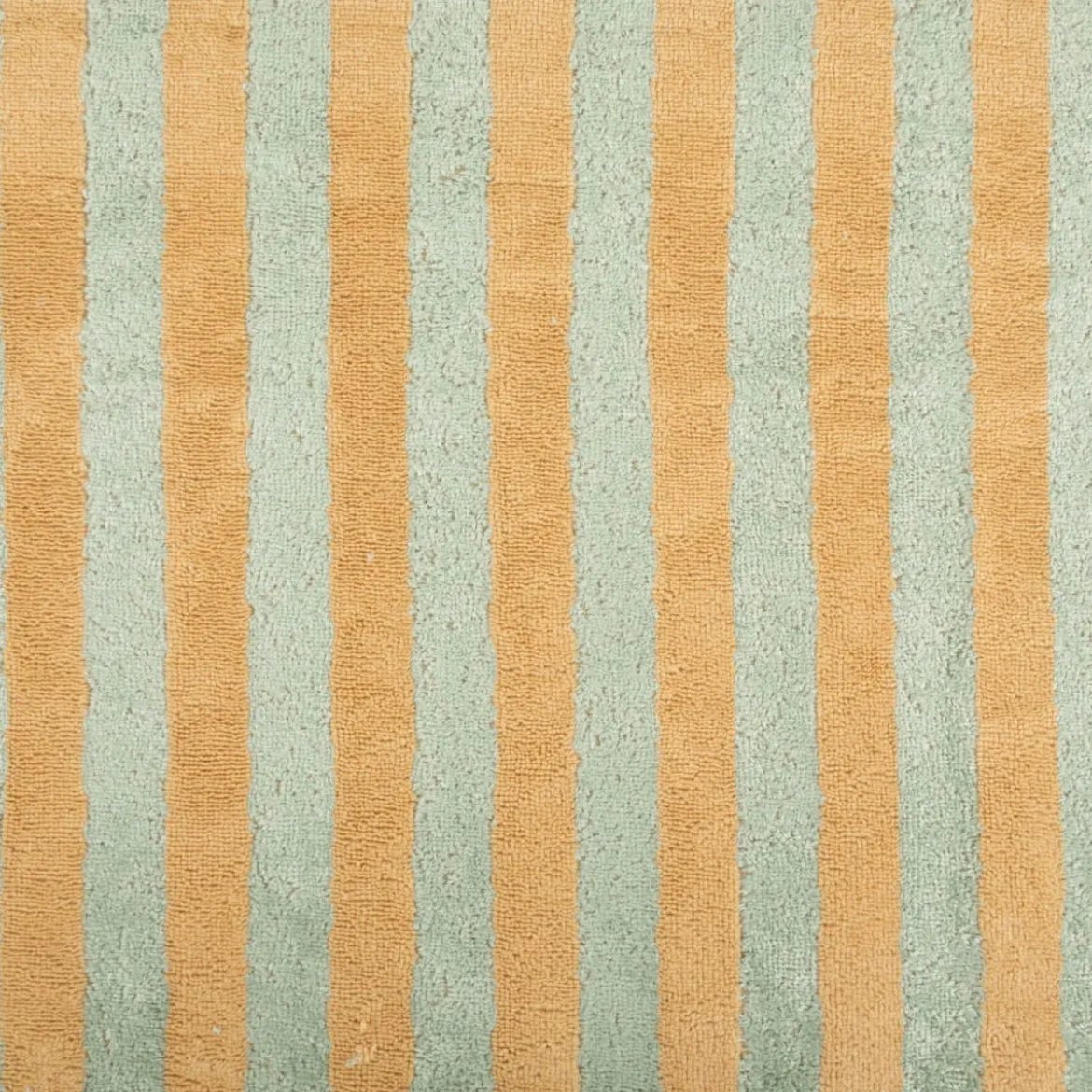 Frottee Stoff Baumwolle Bambus Streifen grün beige 150cm