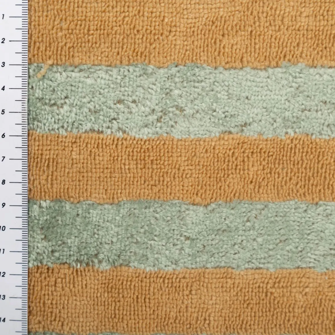 Frottee Stoff Baumwolle Bambus Streifen grün beige 150cm