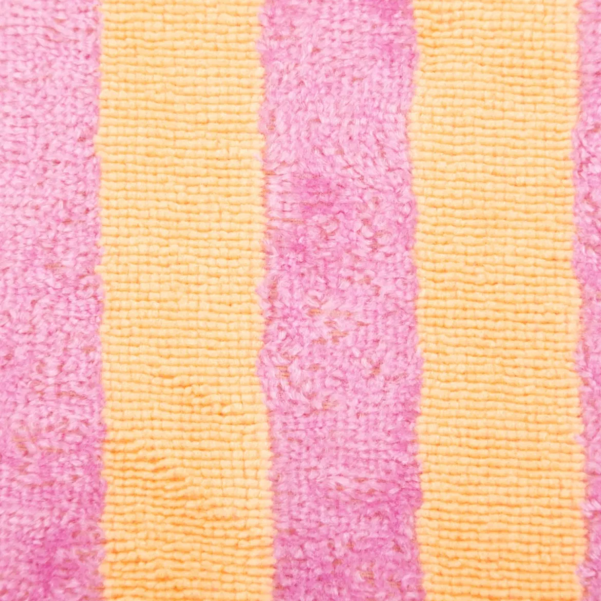 Frottee Stoff Baumwolle Bambus Streifen pink orange 150cm