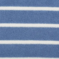 Frottee Stoff Baumwolle 245g/qm blau ecru 1,55m Breite