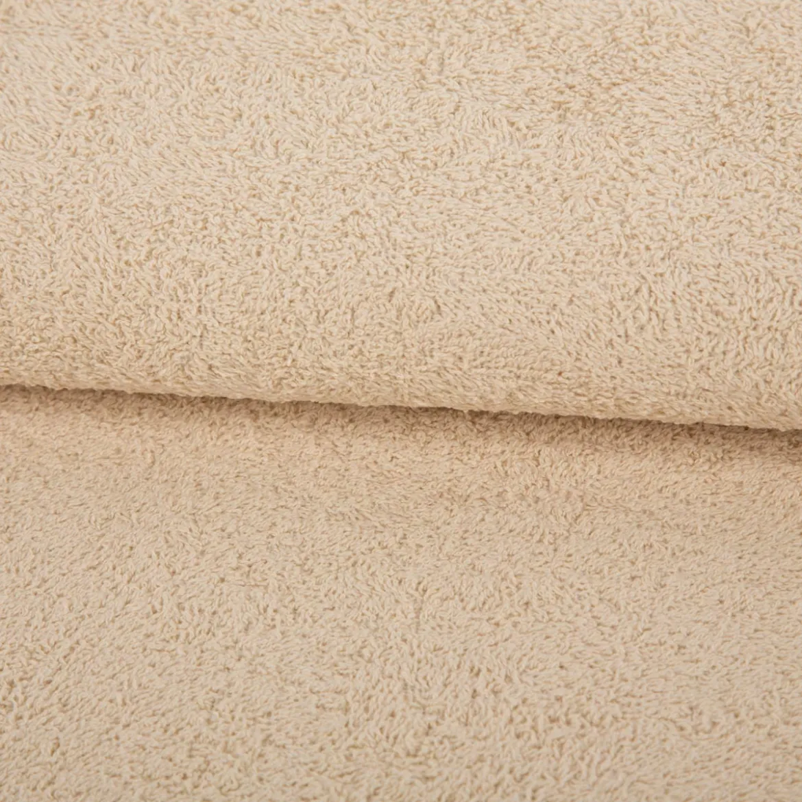 Frottee Stoff Baumwolle 340g/qm einfarbig sand 1,45m Breite