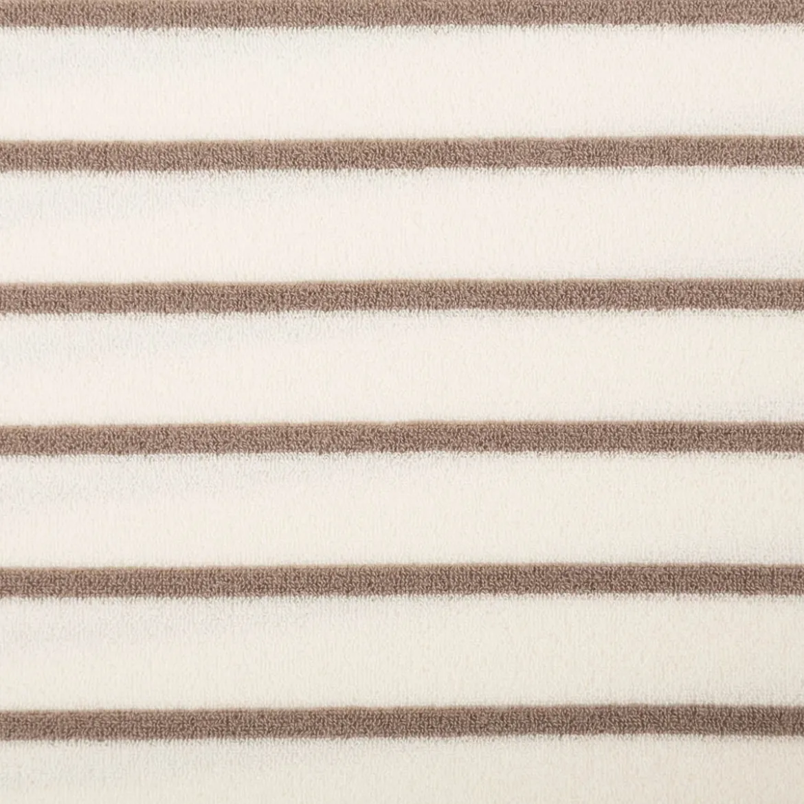 Frottee Stoff Baumwolle 245g/qm ecru taupe 1,55m Breite