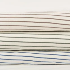 Frottee Stoff Baumwolle 245g/qm ecru blau 1,55m Breite