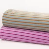 Frottee Stoff Baumwolle Streifen 245g/qm blau braun 1,55m Breite