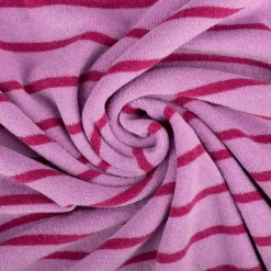 Frottee Stoff Baumwolle Streifen 245g/qm rosa pink 1,55m Breite