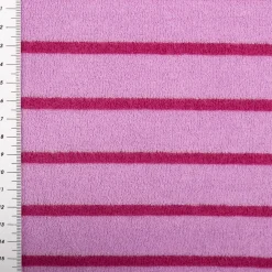 Frottee Stoff Baumwolle Streifen 245g/qm rosa pink 1,55m Breite