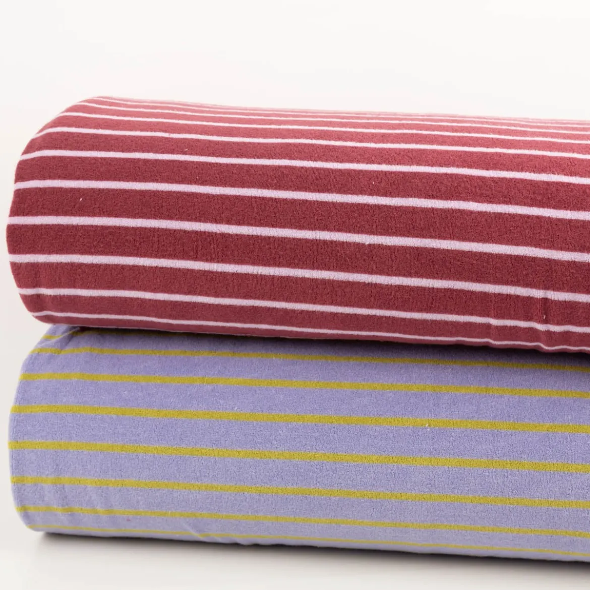 Frottee Stoff Baumwolle Streifen 245g/qm blush lila 1,55m Breite