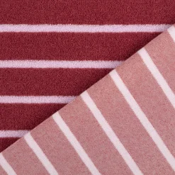 Frottee Stoff Baumwolle Streifen 245g/qm blush lila 1,55m Breite