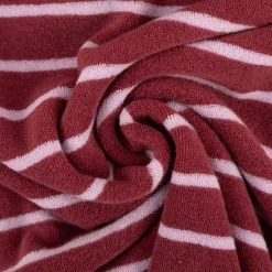Frottee Stoff Baumwolle Streifen 245g/qm blush lila 1,55m Breite