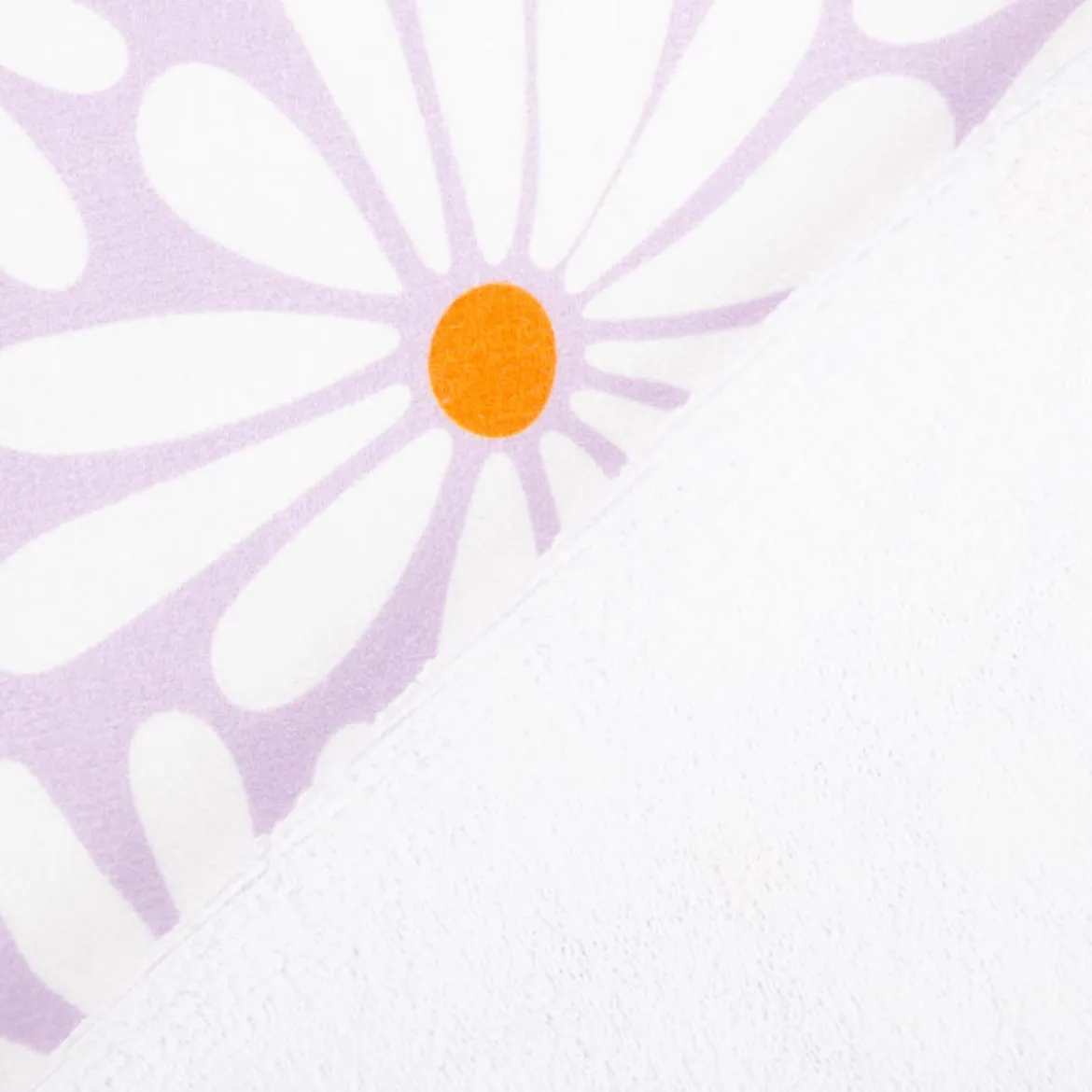 Frottee Stoff Digitalprint Blumen lila weiß 1,5m Breite