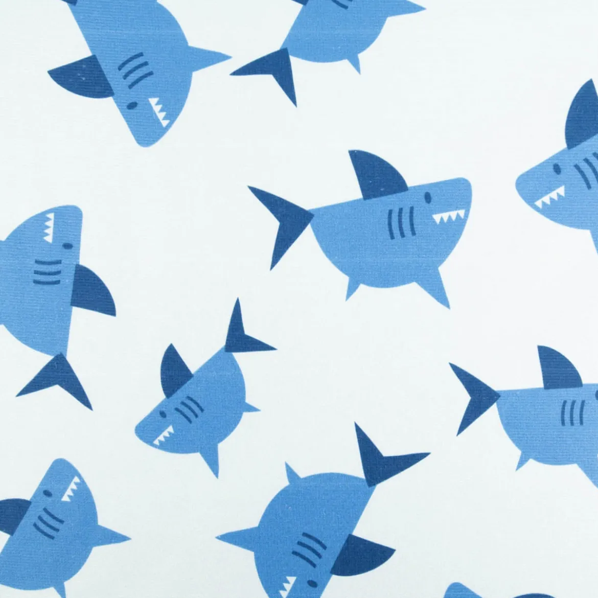 Frottee Stoff Digitalprint Haifisch blau 1,5m Breite