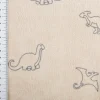 Frottee Stoff Stretch Dinosaurier beige 1,50m Breite