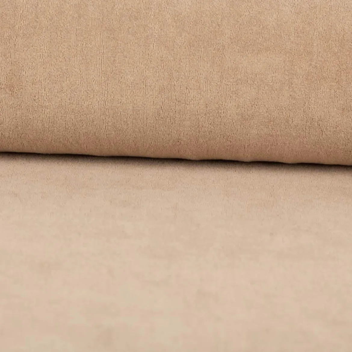 Frottee Stoff Stretch einfarbig sand 1,5m Breite