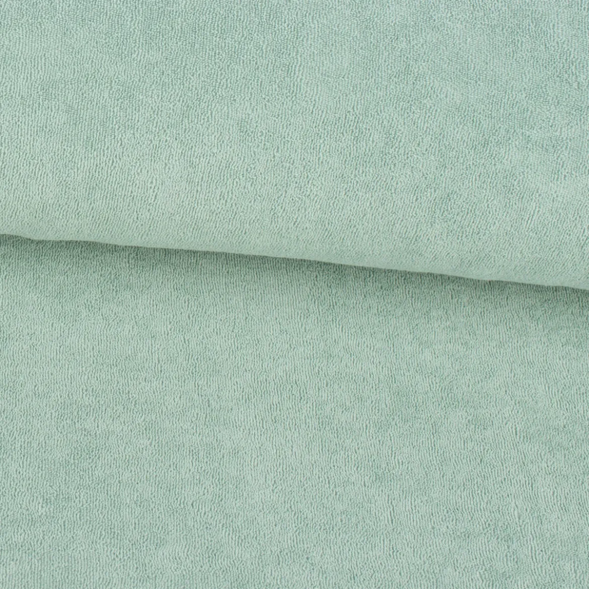Frottee Stoff Stretch Frottee einfarbig dunkel mint 1,5m Breite
