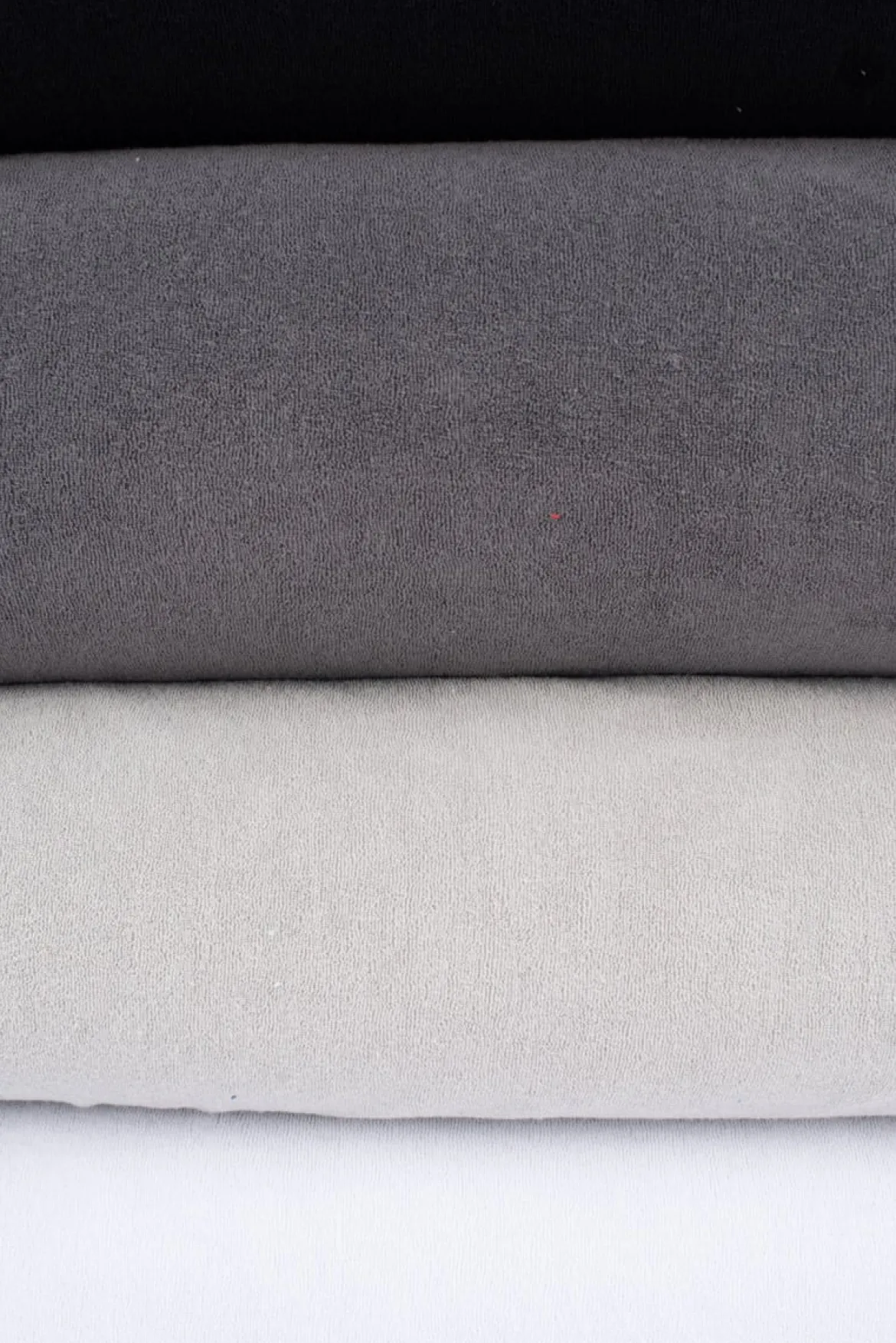 Frottee Stoff Stretch Frottee einfarbig hellgrau 1,5m Breite