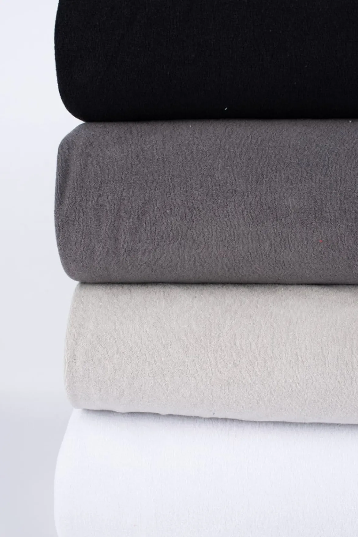 Frottee Stoff Stretch Frottee einfarbig weiß 1,5m Breite