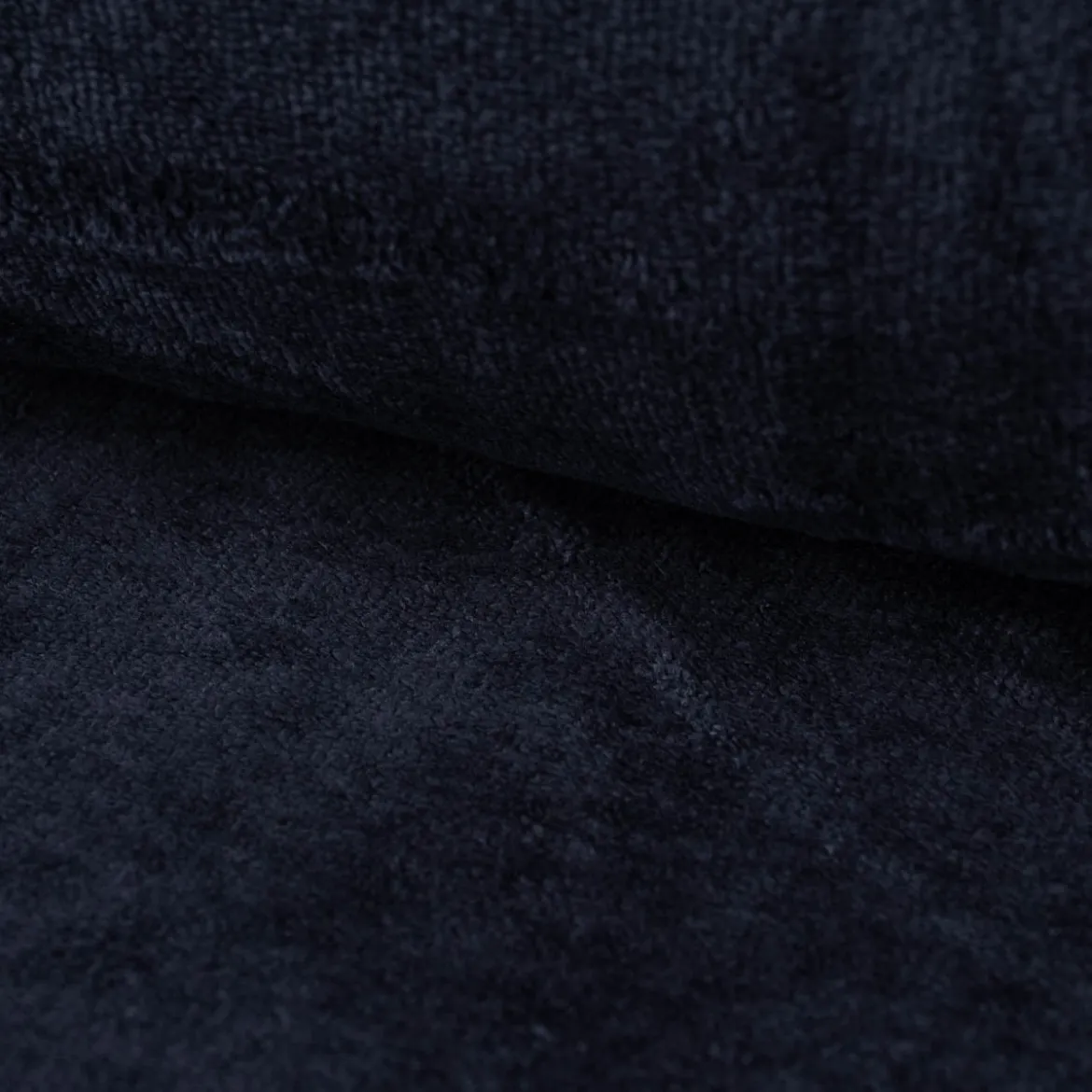 Frotteestoff Velvet Bambus Frottee kuschelweich einfarbig dunkelblau 1,5m Breite