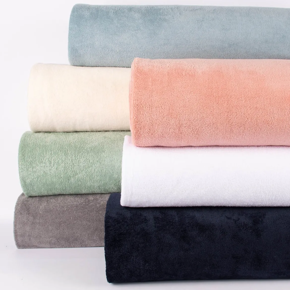Frotteestoff Velvet Bambus Frottee kuschelweich einfarbig weiß 1,5m Breite