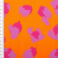 Fräulein von Julie Jersey Stoff Baumwolljersey Leo Digitaldruck orange lila pink 1,50m Breite
