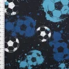 Fräulein von Julie Jersey Stoff Baumwolljersey Fußball Digitaldruck blau 1,50m Breite