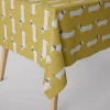 Fryett`s Englischer Dekostoff Baumwollstoff Halbpanama Dackel Dachshund senf gelb 138cm Breite