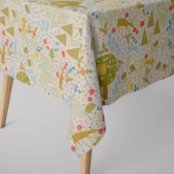 Fryett`s Englischer Dekostoff Baumwollstoff Halbpanama Forrest Wald grün gelb blau 138cm Breite