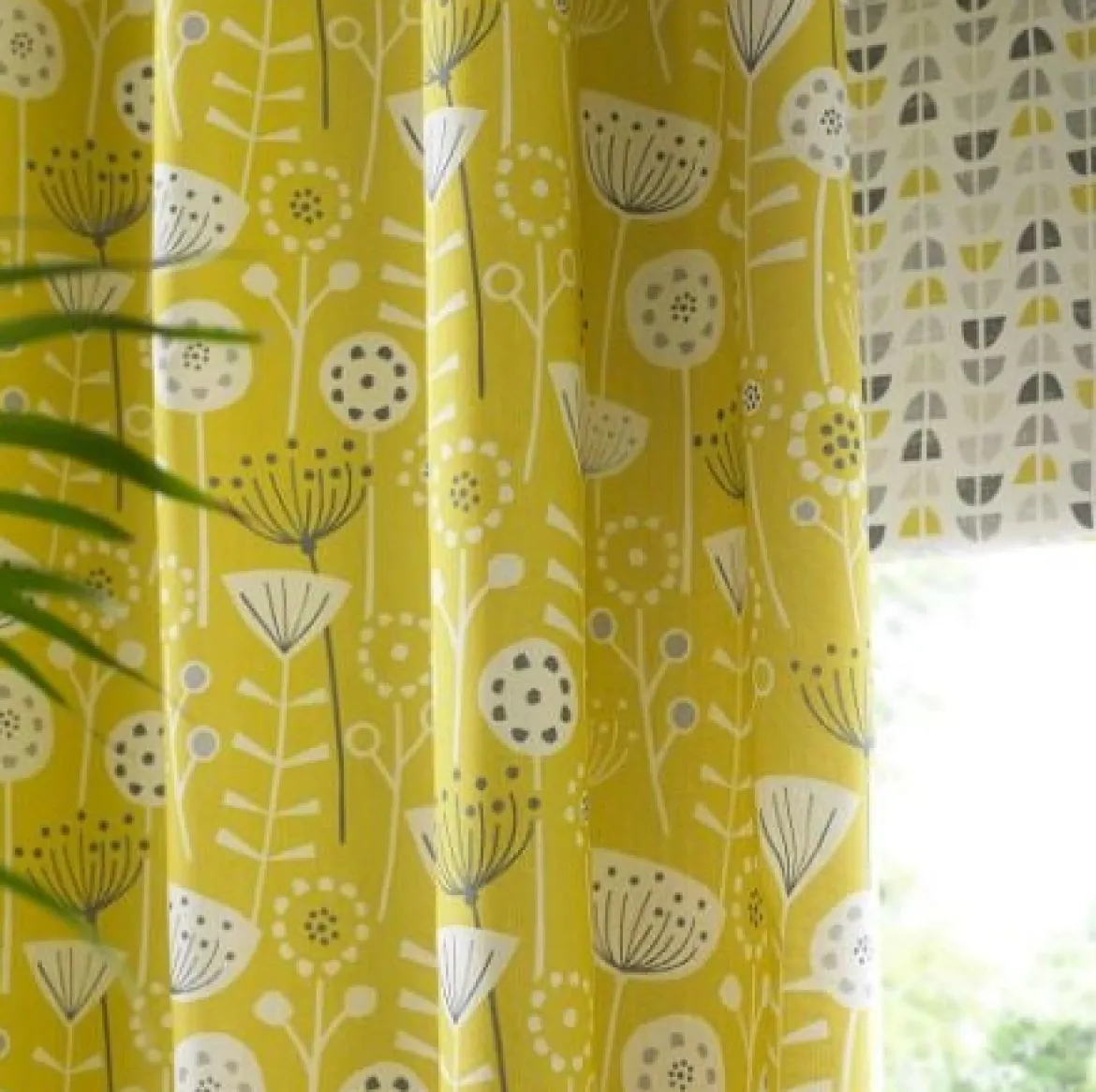 Fryett`s Englischer Dekostoff Baumwollstoff Halbpanama Blumen abstrakt grau 138cm Breite