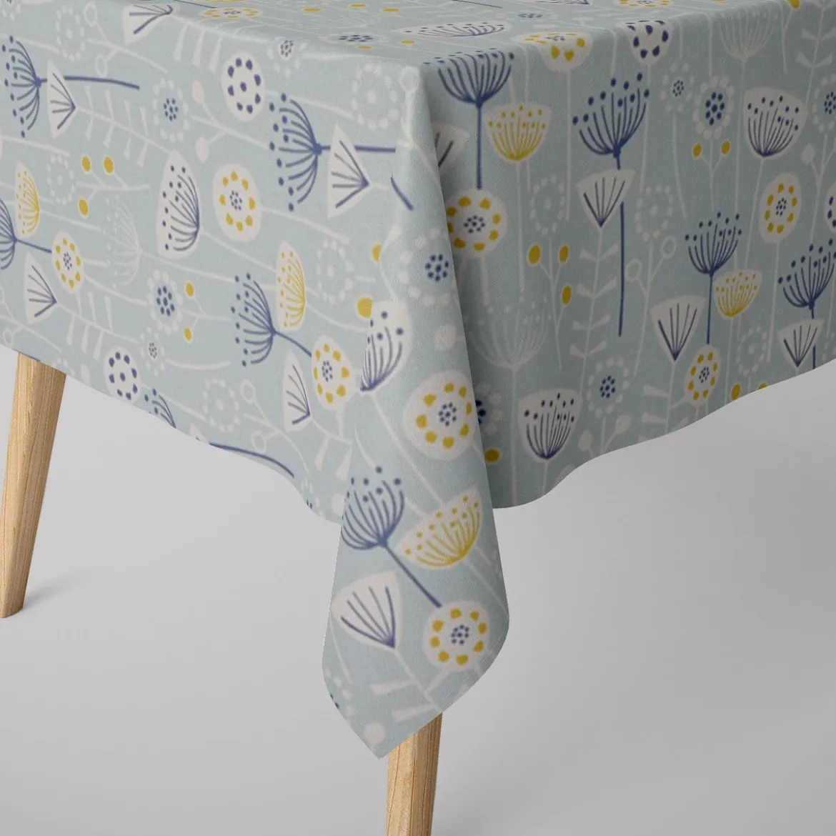 Fryett`s Englischer Dekostoff Baumwollstoff Halbpanama Blumen abstrakt mint 138cm Breite