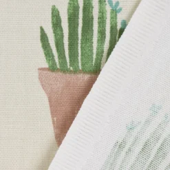 Fryett`s Englischer Dekostoff Baumwollstoff Halbpanama Cactus Kaktus Kakteen natur grün 138cm Breite