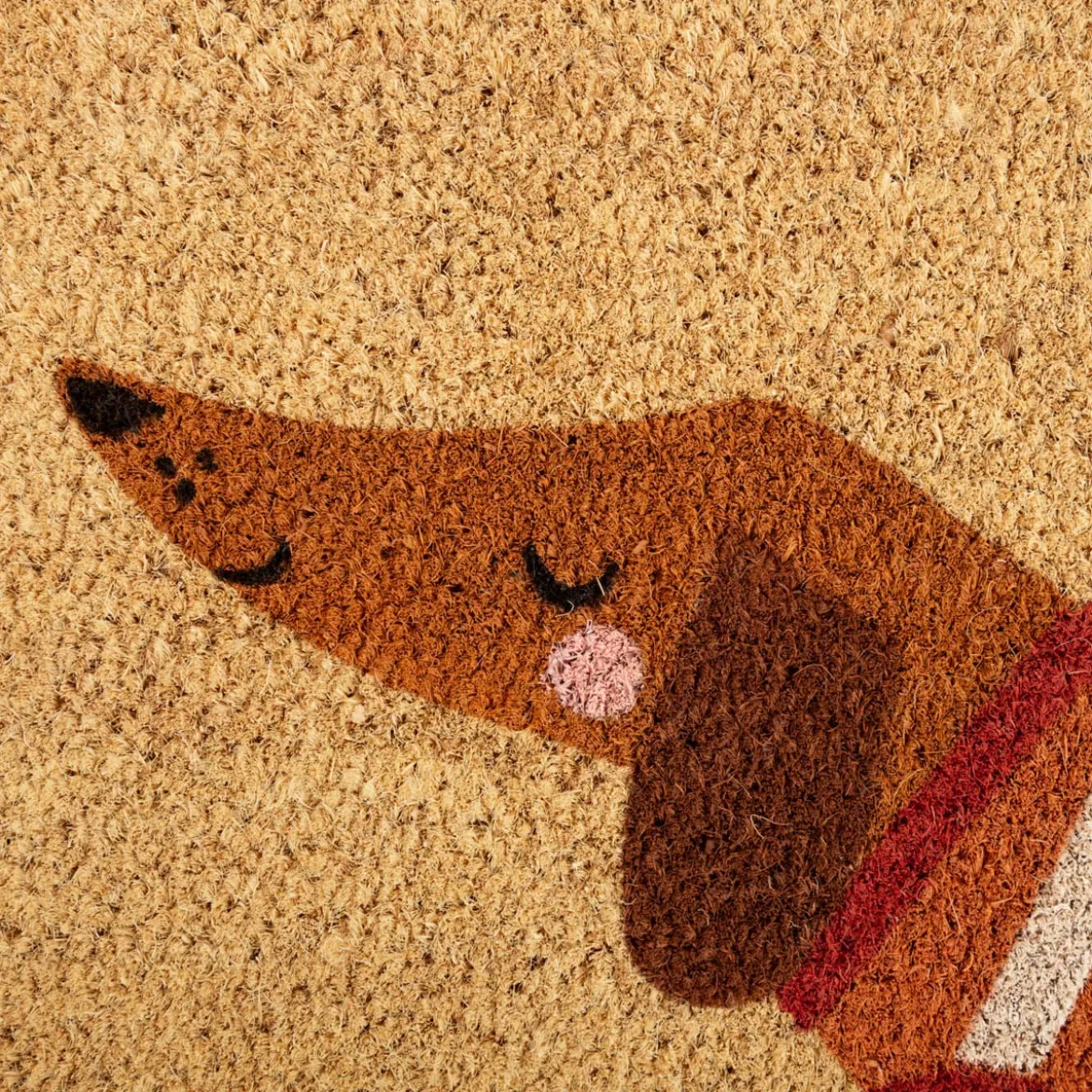 Fußmatte Sausage Dog aus Kokosfasern 73x43x1,5cm von Rex London