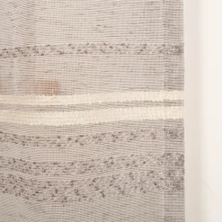 Gardine mit Schlaufenband Voile Boucle-Streifen Grau 140x245cm