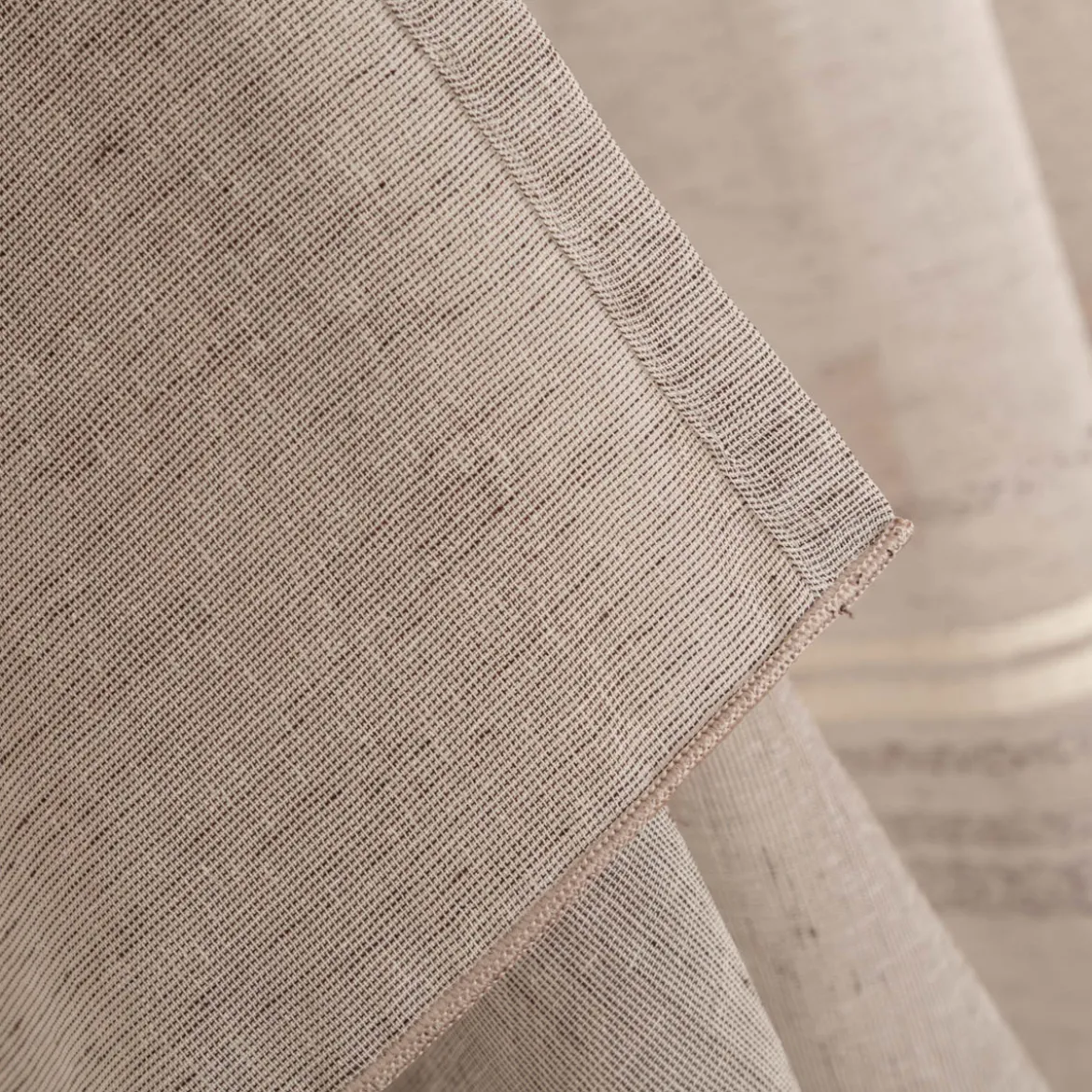 Gardine mit Schlaufenband Voile Boucle-Streifen Grau 140x245cm