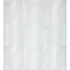 Gardine mit Ösen Ausbrenner Voile transparent Halbkreise weiß 140x260cm