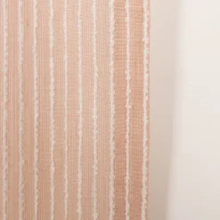 Gardine mit Smok-Schlaufenband Bouclé Streifen rosa 2,45m Höhe und div. Breiten von SCHÖNER LEBEN.