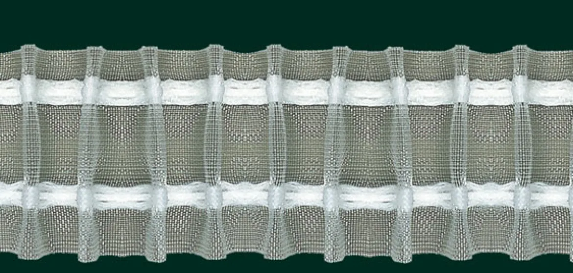 Gardinenband Faltenband Bleistiftfalte 50mm transparent 1:2,5