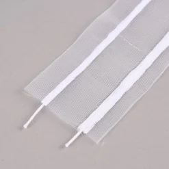 Gardinenband Faltenband 3er Falte transparent mit Zugverhältnis 1:2 in 50mm breit