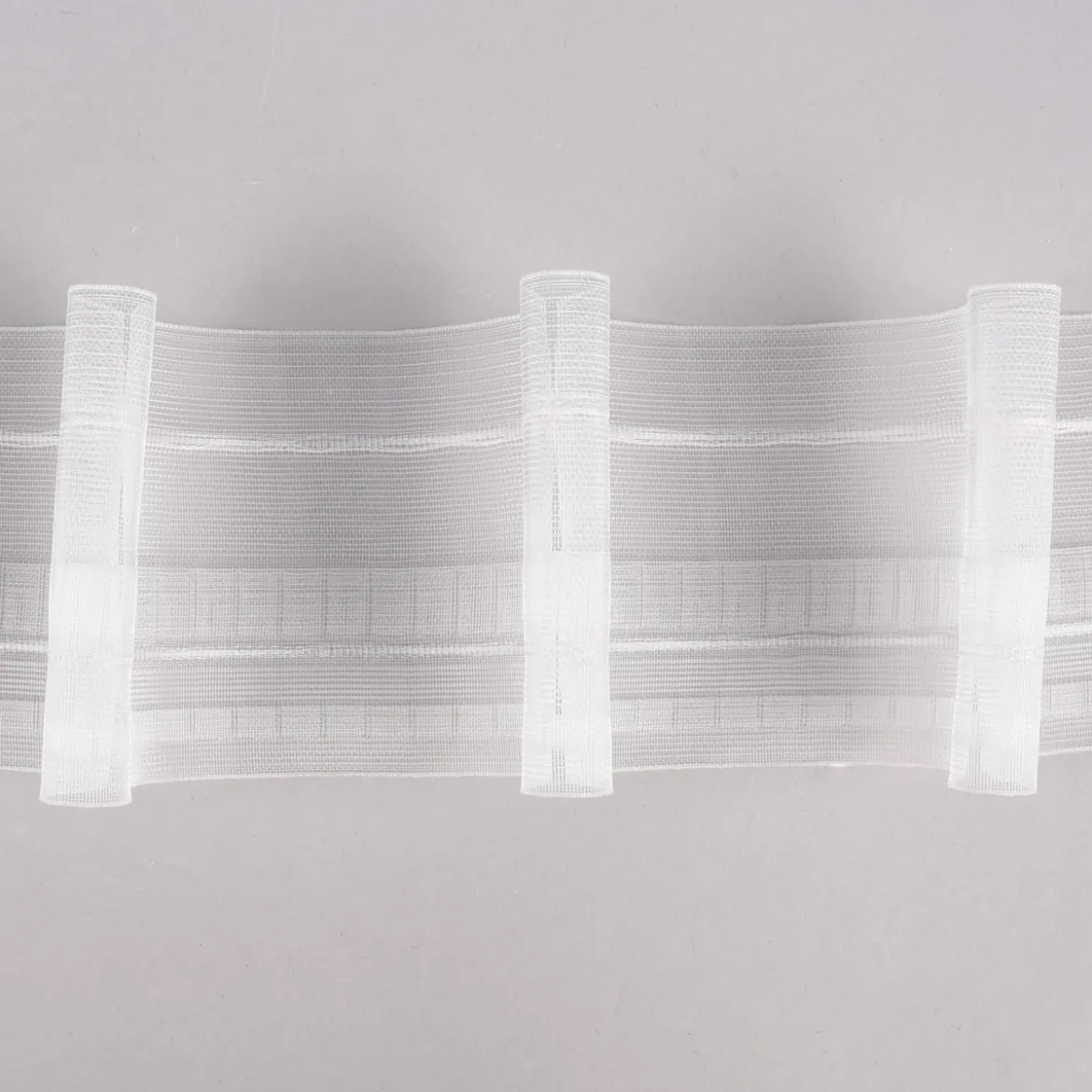 Gardinenband Faltenband 90mm volltransparent 1er Falte 1:2
