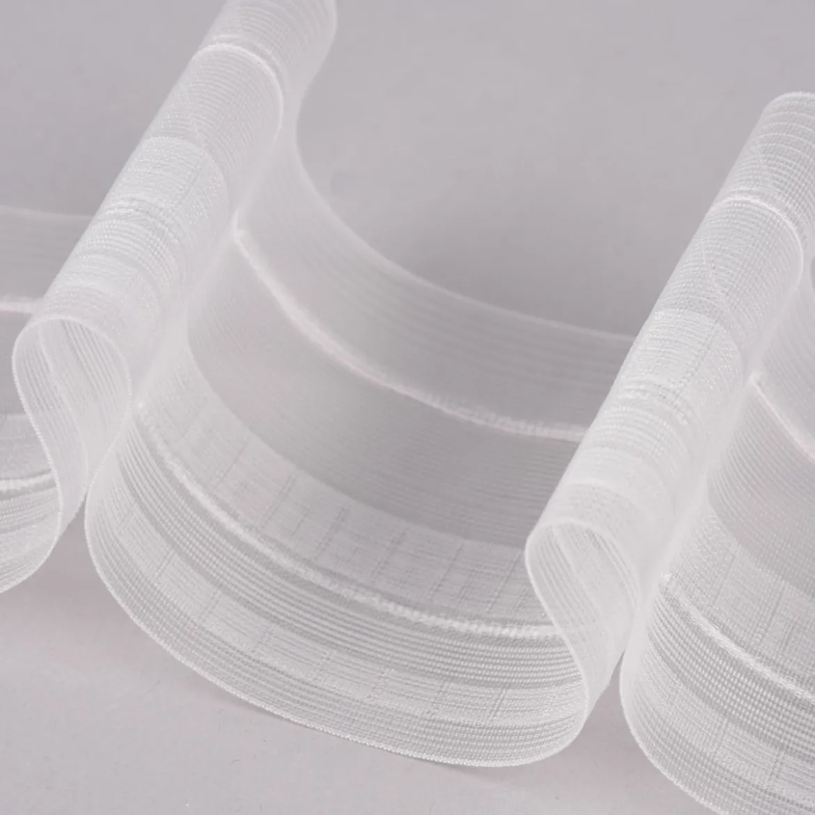 Gardinenband Faltenband 90mm volltransparent 1er Falte 1:2
