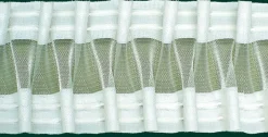 Gardinenband Faltenband Smokband 80mm halbtransparent 1:2,5