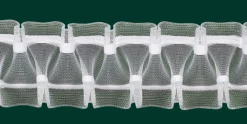 Gardinenband Faltenband Smokband 50mm transparent 1:2,5