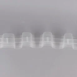 Gardinenband Faltenband Wellenband volltransparent 1:1,8 mit 2 Taschenreihen 80mm