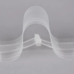 Gardinenband Faltenband Wellenband volltransparent 1:1,8 mit 2 Taschenreihen 80mm