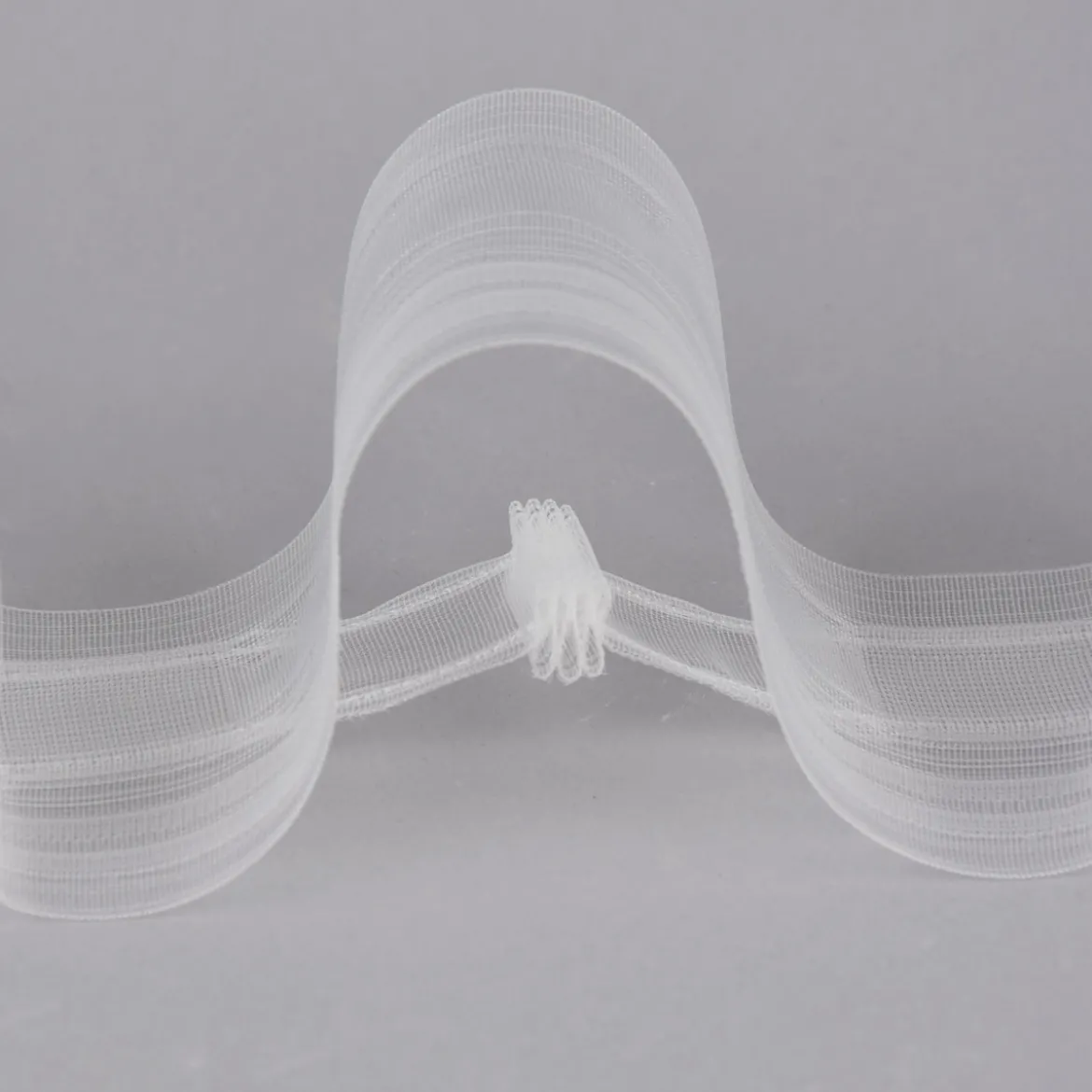Gardinenband Faltenband Wellenband volltransparent 1:1,8 mit 2 Taschenreihen 80mm