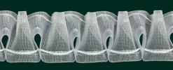 Gardinenband Vitragenband Smok volltransparent 35mm 1:2,5