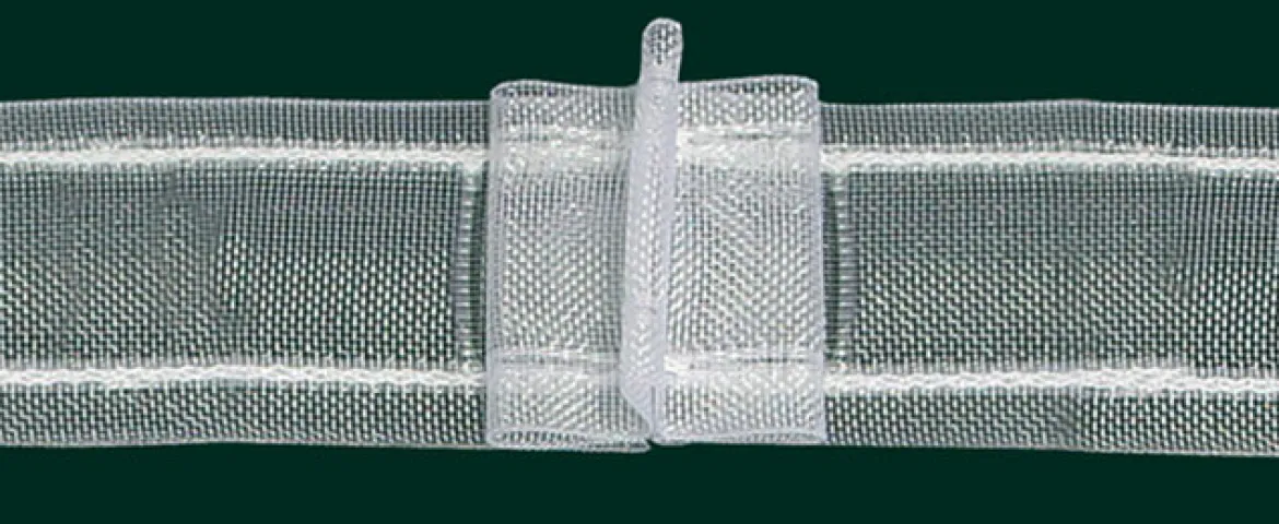 Gardinenband Vitragenband transparent 3er Falte 1:2,5