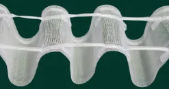 Gardinenband Wellenband Olymp mit Schlaufen volltransparent 1:2